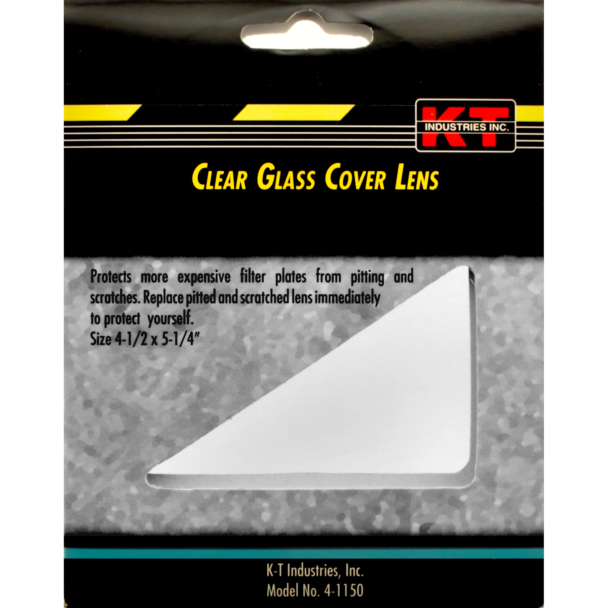 K-T Industries Clear Glass Filter Plate — 4.5in. x 5.25in., Model# 4-1150